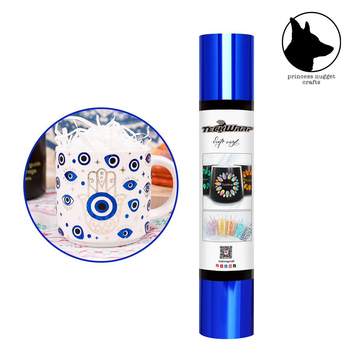 Feuille de Teckwrapcraft Mirror Chrome Blue vinyle