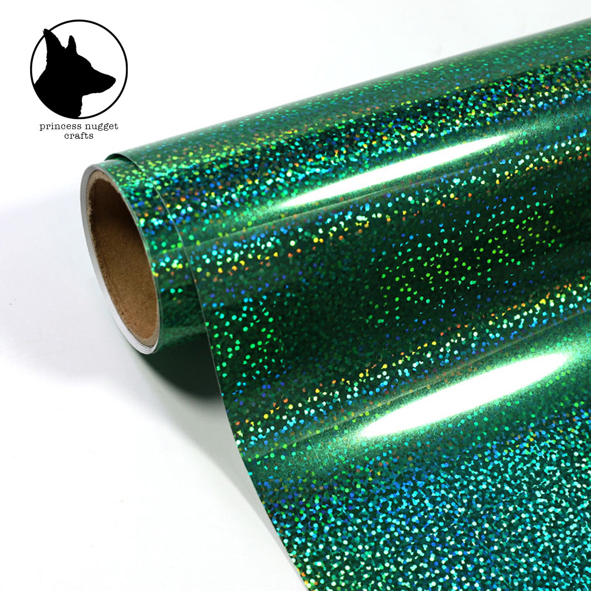 Holographic Sparkle Green vinyle - Princess Nugget crafts