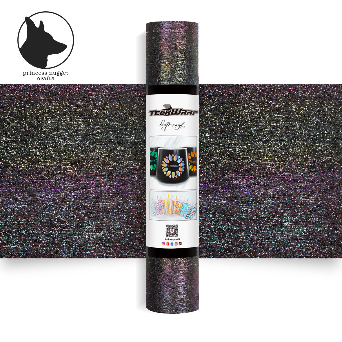 Glitter Brush Nebula Black vinyle - Princess Nugget crafts