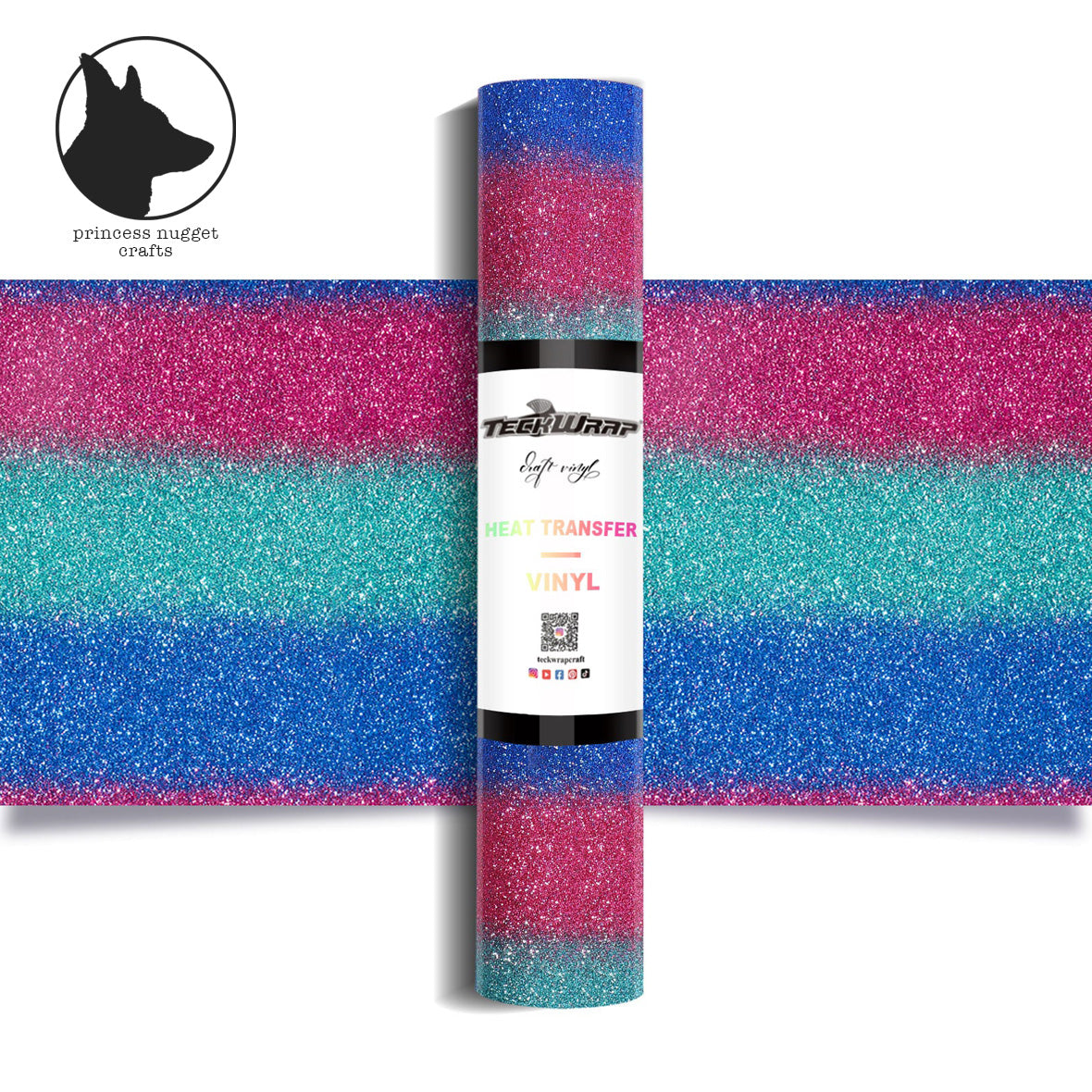 FLEX Ombré Glitter Rainbow Blue - Princess Nugget crafts