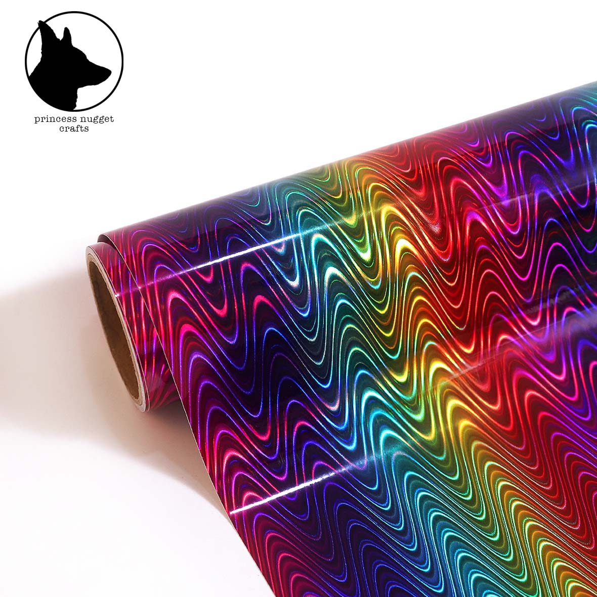 Holographic Mosaic Rainbow Wave - Princess Nugget crafts